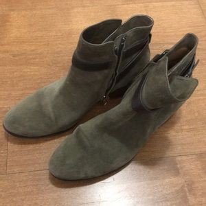 Coach booties. Fall green color